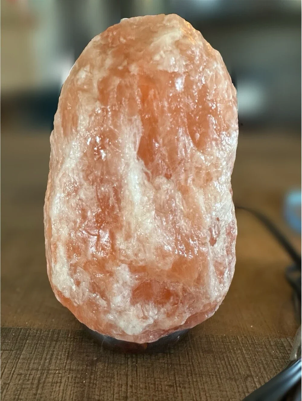 Himalayan Salt Lamp with Wooden Base
